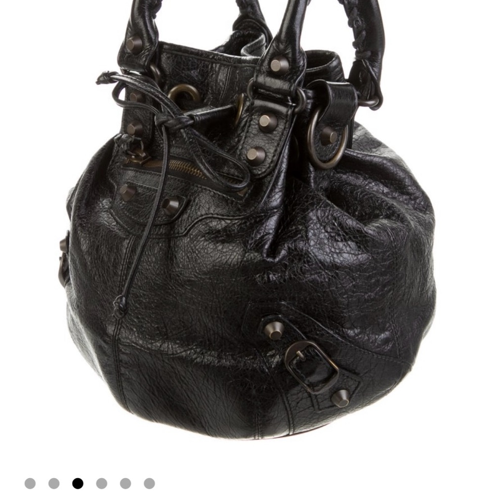 Balenciaga AUTHENTIC Black Mini Motocross Classic Pompon Bag - Picture 2 of 16